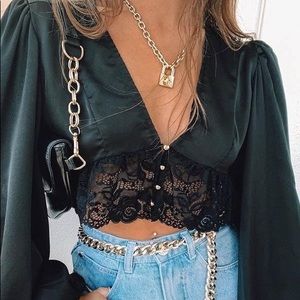 Jagger & Stone black long-sleeve blouse